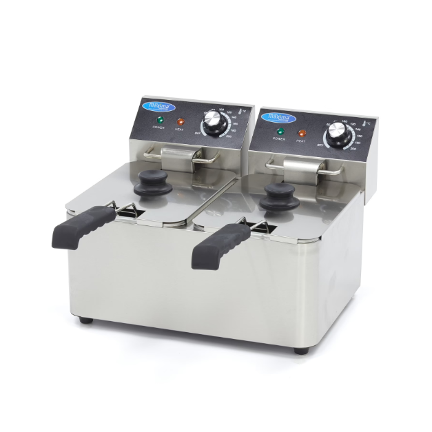 Friteuse - 2 x 4 L - 2 paniers - jusqu'à 1,5 kg de frites