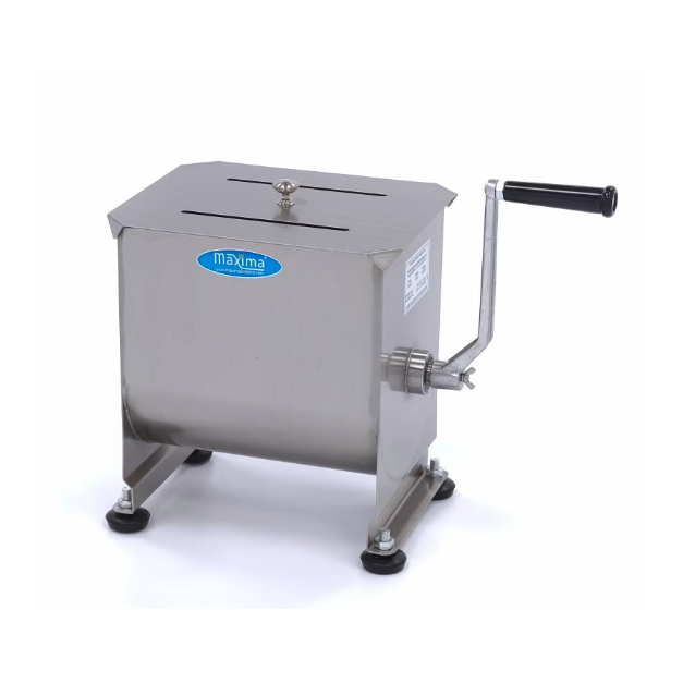 Mélangeur de viande - 10 L - 7,5 kg viande - axe unique - manuel