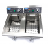 Friteuse Professionnelle 2x10L Inox avec Vidange – Spéciale CHR