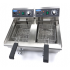 Friteuse Professionnelle Double Bac 2 x 13L avec Vidange Inox