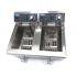 Friteuse Professionnelle Double Bac 2 x 13L avec Vidange Inox