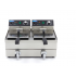 Friteuse Professionnelle Double Bac 2 x 13L avec Vidange Inox