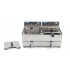 Friteuse - 2 x 16 L - 2 paniers - avec robinet de vidange