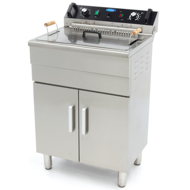 Friteuse - 35 L - 1 panier - avec robinet de vidange - 400V