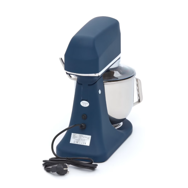 Robot Pétrin Planétaire Maxima 7 Litres - Pétrit Jusqu'à 2kg De Pâte - 11 Vitesses, Bol Inox 6.5L - Bleu Acier