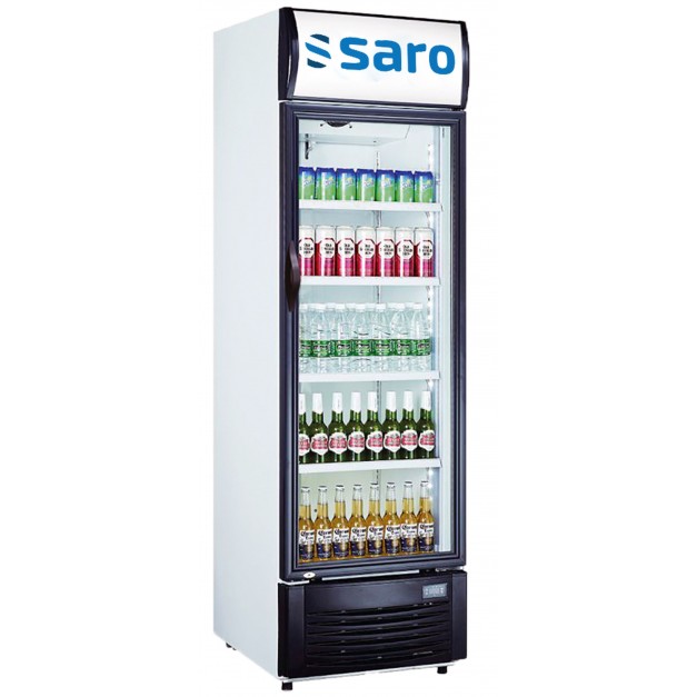 Réfrigérateur Vitrine Professionnelle 382L SARO – Porte Vitrée, Éclairage LED, Température 0/+10°C