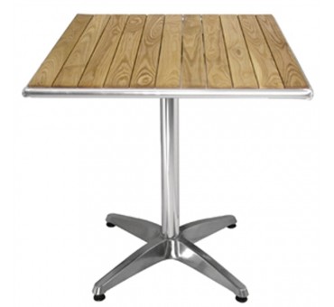 Table de bistro carrée en frêne Table de bistro carrée en frêne