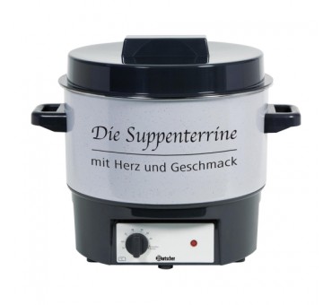 Soupière électrique professionnelle 16 L acier émaillé – maintien chaud buffet