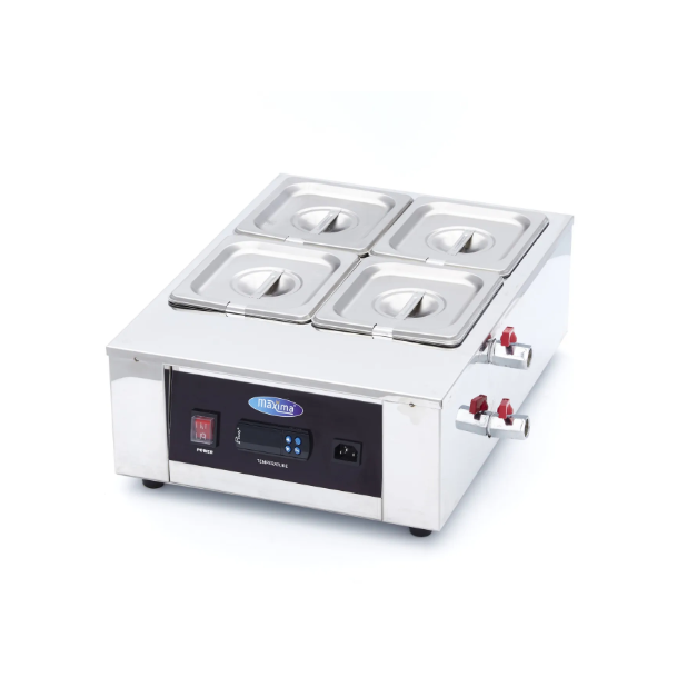 Fondoir à chocolat professionnel 4 x GN 1/6 Maxima bain-marie numérique CHR
