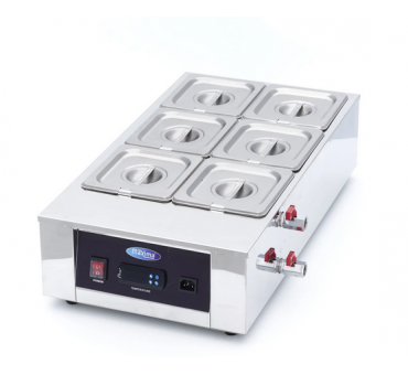 Fondoir à chocolat professionnel 6 x GN 1/6 Maxima bain-marie numérique CHR