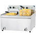Friteuse électrique professionnelle 2 X 10 Litres 400V Casselin avec vidange