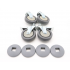 Jeu de 4 roulettes chariot de service Maxima roues professionnelles CHR
