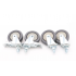 Jeu de 4 roulettes chariot de service Maxima roues professionnelles CHR