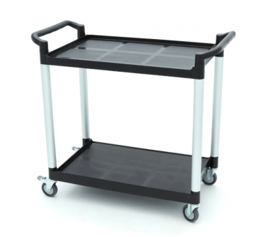 Chariot de service plastique professionnel Maxima 2 étagères 103 x 50,5 cm CHR