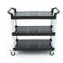 Chariot de service plastique professionnel Maxima 3 étagères 103 x 50,5 cm CHR