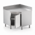 Meuble bas d'angle inox CHR Dosseret 600/700 avec porte battante