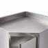 Meuble bas d'angle inox CHR Dosseret 600/700 avec porte battante
