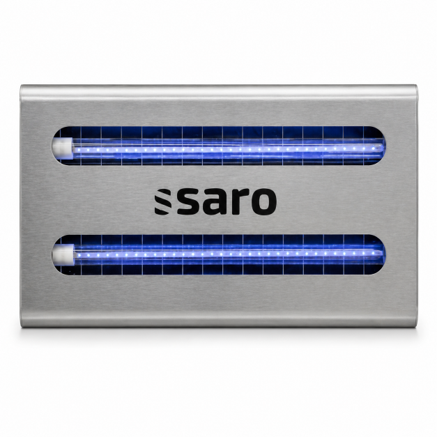 Désinsectiseur Mural LED SARO MG30I inox à plaque adhésive 100 m²