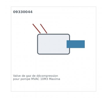 Valve de gaz de décompression pour pompe MVAC 10M3 Maxima 09330044