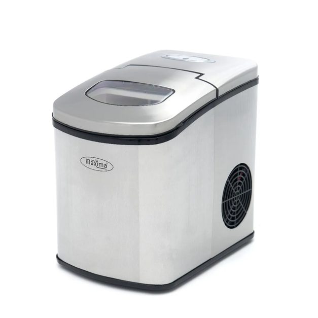 Machine à glaçons professionnelle compacte 10-12 kg par jour - Maxima Argent