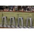 Tabourets hauts en acier galvanisé Bolero Bistro gris métalisé (lot de 4)