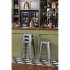 Tabourets hauts en acier galvanisé Bolero Bistro gris métalisé (lot de 4)