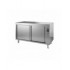 Table armoire inox 700 Chauffante avec portes coulissantes COMB