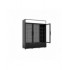 Armoire vitrée réfrigérée 3 portes en verre noir fcu-1200 bl