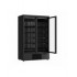 Armoire vitrée réfrigérée 2 portes en verre noir jde-1000r bl