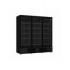 Armoire vitrée réfrigérée 3 portes en verre noir jde-1530r bl