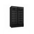 Congélateur 2 portes en verre noir jde-1000f bl