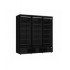 Congélateur 3 portes en verre noir jde-1530f bl