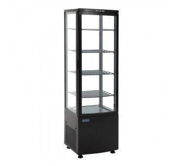 Vitrine réfrigérée avec portes incurvées Polar Série C noire 235L Vitrine réfrigérée avec portes incurvées Polar Série C noire 235L