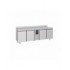 700 table réfrigérée bord relevé 4 portes mono block