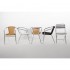 Lot de 4 Fauteuils de Terrasse en Aluminium Empilables – Extérieur Résistant et Sans Entretien