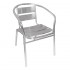 Lot de 4 Fauteuils de Terrasse en Aluminium Empilables – Extérieur Résistant et Sans Entretien