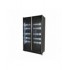 Réfrigérateur 2 portes en verre noir