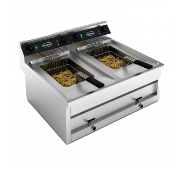 Friteuse posable électrique 2x12l 2x9kw
