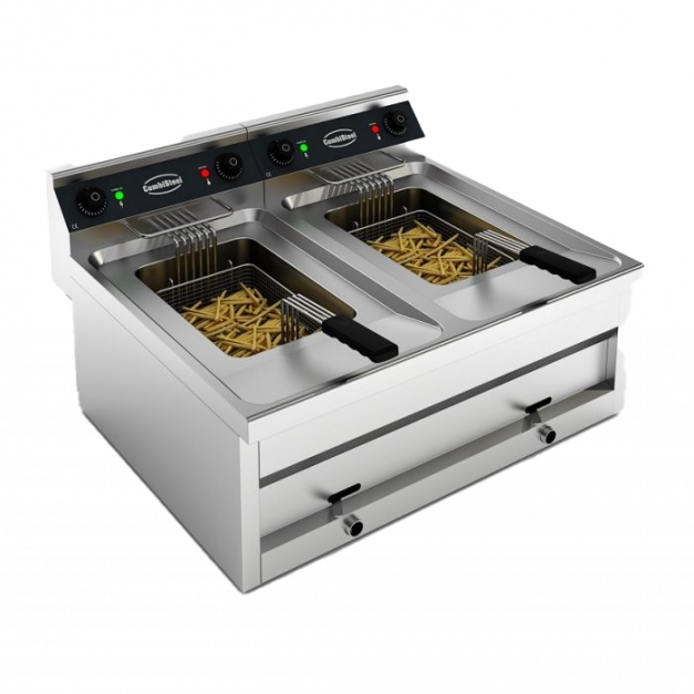 Friteuse posable électrique 2x12l 2x9kw