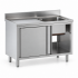 Plonge sur armoire porte Coulissante Bac a droite Prof 600