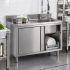 Plonge sur armoire porte Coulissante Bac a droite Prof 600