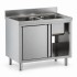 Plonge sur armoire porte Coulissante Double Bac Prof 700