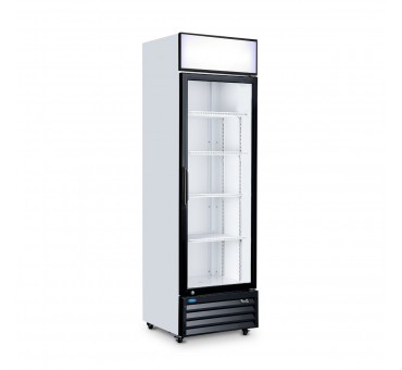 Réfrigérateur à boissons Maxima 360 L blanc avec porte vitrée