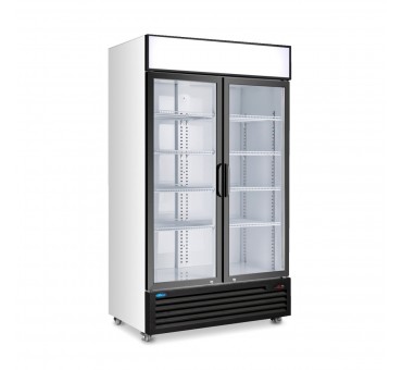 Réfrigérateur à boissons Maxima 800 L à deux portes vitrées