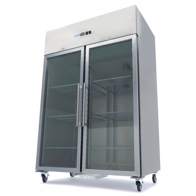 Congélateur professionnel Maxima 1 200 L à deux portes vitrées