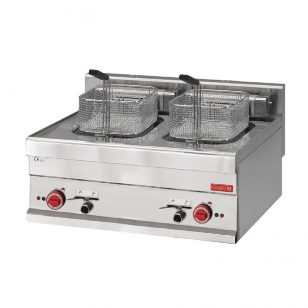 Friteuse électrique professionnelle avec robinet de vidange 2 x 10L Gastro M