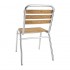 Lot de 4 chaises bistro en frêne et aluminium Bolero