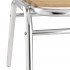 Lot de 4 chaises bistro en frêne et aluminium Bolero