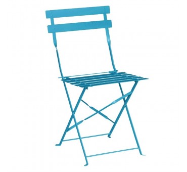 Chaises de terrasse en acier Bolero bleu turquoise Chaises de terrasse en acier Bolero bleu turquoise