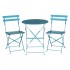 Chaises de terrasse en acier Bolero bleu turquoise